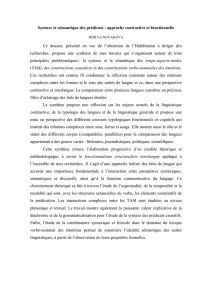 Syntaxe et sémantique des prédicats : approche contrastive et