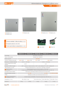 Alimentations chargeurs coffret métal PSX - 24V DC