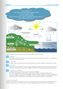 Le cycle de l`eau naturel