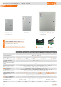 Alimentations chargeurs coffret métal PSX - 12V DC