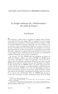 La longue mémoire du « délaissement » des juifs de France