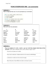 FICHE D`EXERCICES CM1 : Les articles définis et indéfinis