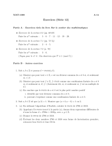 Exercices (Série 12)